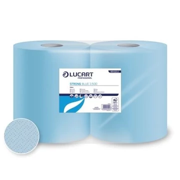 Lucart Strong Blue 3.500 tekercses ipari törlőkendő 2 tekercs/zsugor Lucart Strong Blue 3.500 tekercses ipari törlőkendő 2 tekercs/zsugor