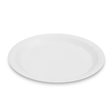 Papírtányér szett  fehér 23 cm