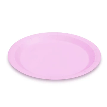 Papírtányér szett rózsaszín 23 cm