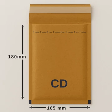 Barna légpárnás boríték CD 180×165 mm