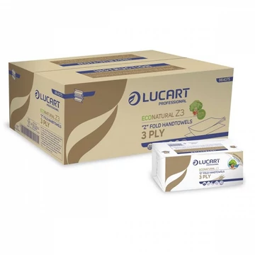 Lucart EcoNatural Z3 hajtogatott kéztörlő  18 csomag/karton