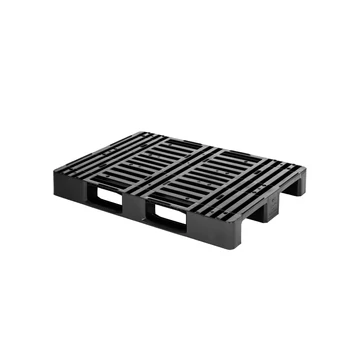 Műanyag raklap E5 800x1200 mm, 3 csúszótalpas, peremes FEKETE  Műanyag raklap E5 800x1200 mm, 3 csúszótalpas, peremes FEKETE