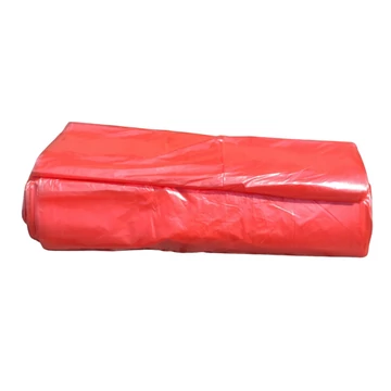 PE zsák piros 400x(2x125)x1200x0,02 mm 20 my