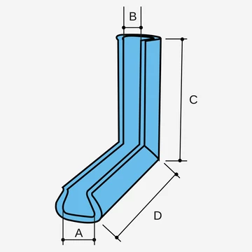 Hab élvédő U-sarokidom 5-15 mm, 100x100 200 db/karton Hab élvédő U-sarokidom 5-15 mm, 100x100 200 db/karton