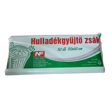 Szemetes zsák 35 literes, 50x60 cm, zöld, 50 db/csomag