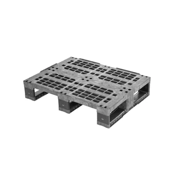 Műanyag raklap A6080 600x800 mm, 3 csúszótalpas, peremes FEKETE  Műanyag raklap A6080 600x800 mm, 3 csúszótalpas, peremes FEKETE