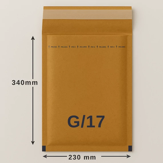 Légpárnás boríték G/17 barna 340x230 mm