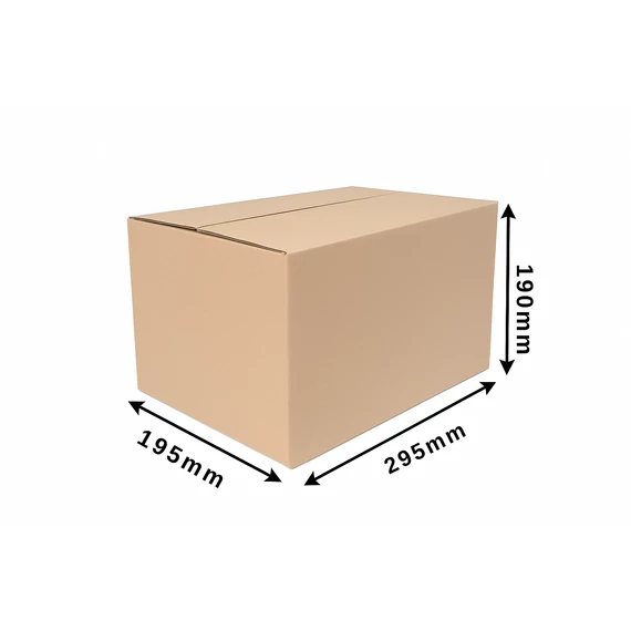 Hullámkarton doboz Z25 295x195x190 mm Biegelt