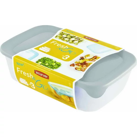 Curver Fresh&Go ételtároló szett 0,5 l + 1 l + 2 l vegyes színekben