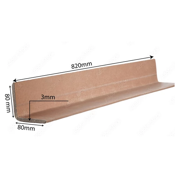 Papír élvédő 80x80x3x820 mm