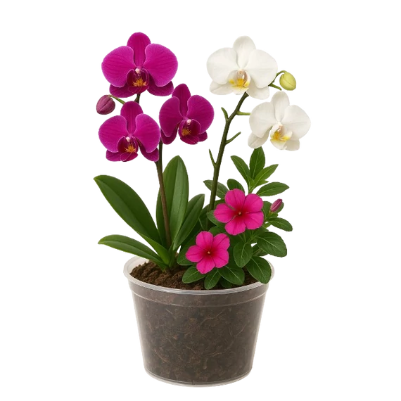Virágcserép orchidea 10 cm