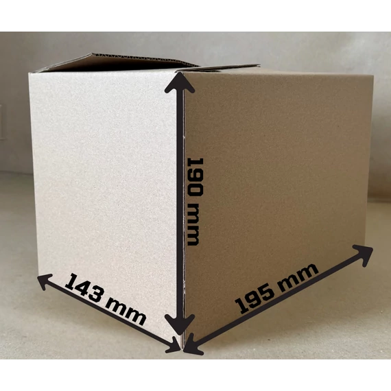 Hullámkarton doboz P1 195x143x190 mm Biegelt