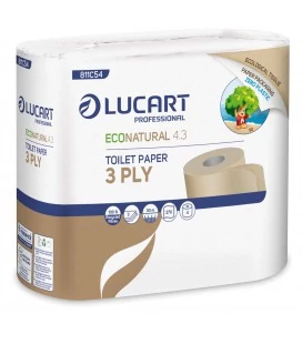 Lucart EcoNatural 4.3 kistekercses wc papír 4 tekercs/csomag