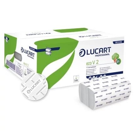 Lucart ECO V2 hajtogatott kéztörlő 20 csomag/karton