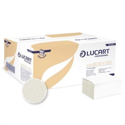 Lucart Easy Beige V 250 hajtogatott kéztörlő 20 csomag/karton