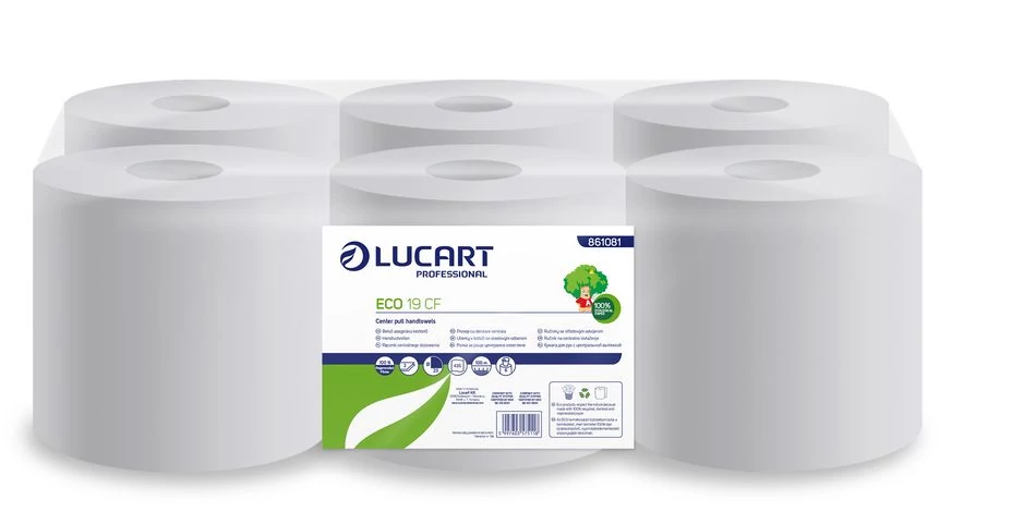 Lucart ECO 19CF tekercses kéztörlő 6 tekercs/zsugor