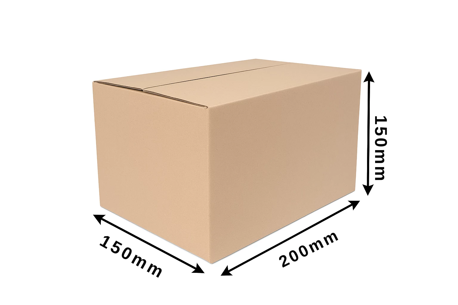 Hullámkartondoboz Z18 200x150x150 mm biegelt