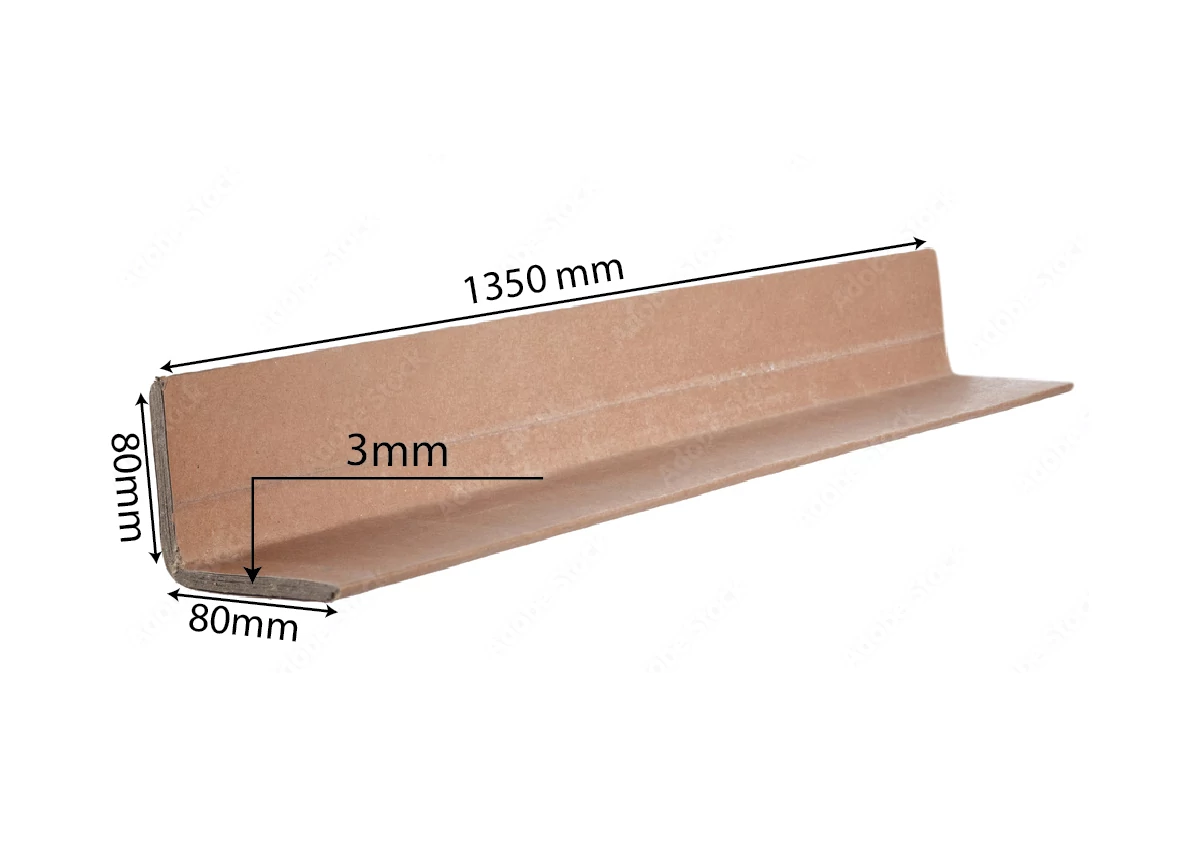 Papír élvédő 80x80x3x1350mm